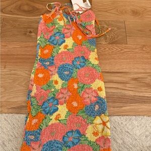 Zara Colorful Floral Knit Dress